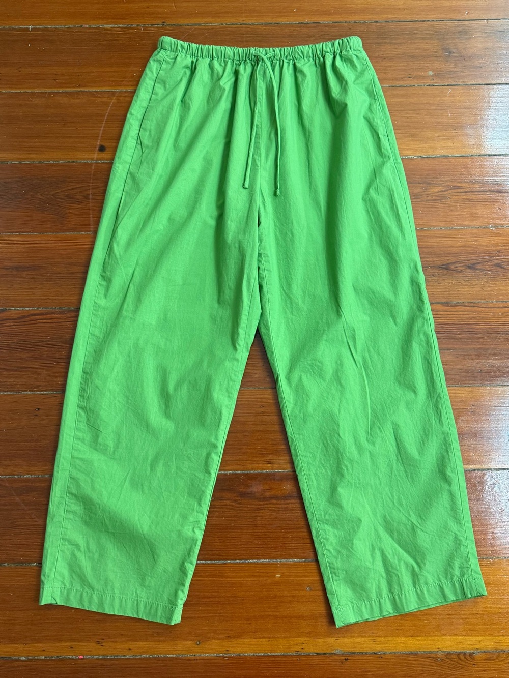 Banana Republic Cotton Poplin Pull On Pant Jungle Fern Green Sz S 💚🍄